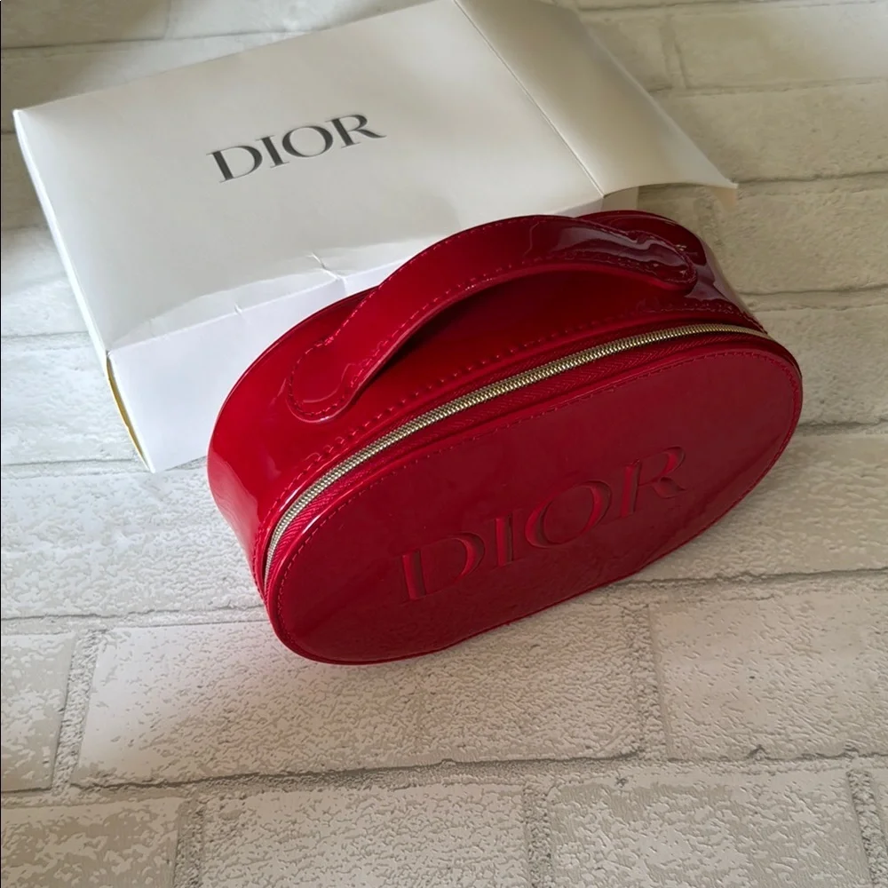 Dior Red Cosmetic Bag - Picture 2 of 3